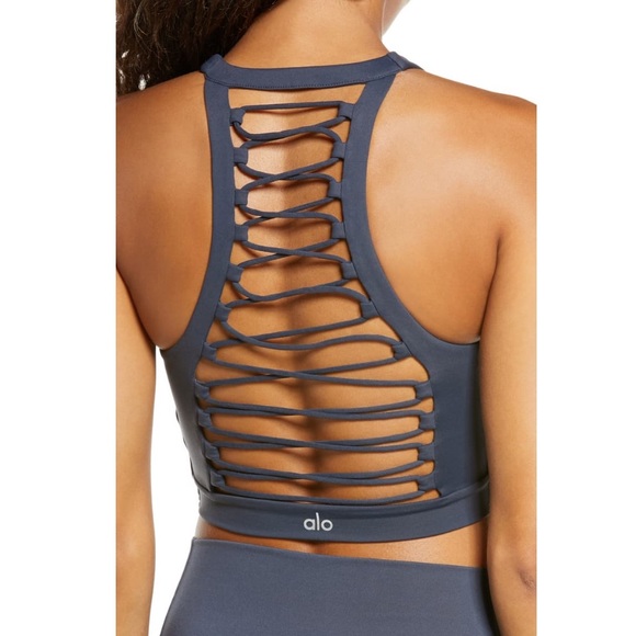 Alo Midnight Moto Movement Set Leggings and Bra - Picture 5 of 11